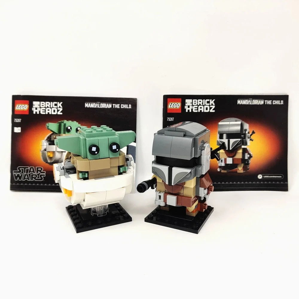 Star Wars Lego BrickHeadz w Instructions Mandalorian Mando Grogu Baby Yoda 75317